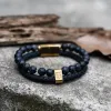 Double Layer Cross Turquoise Stainless Steel Bracelet sold by GTHIC