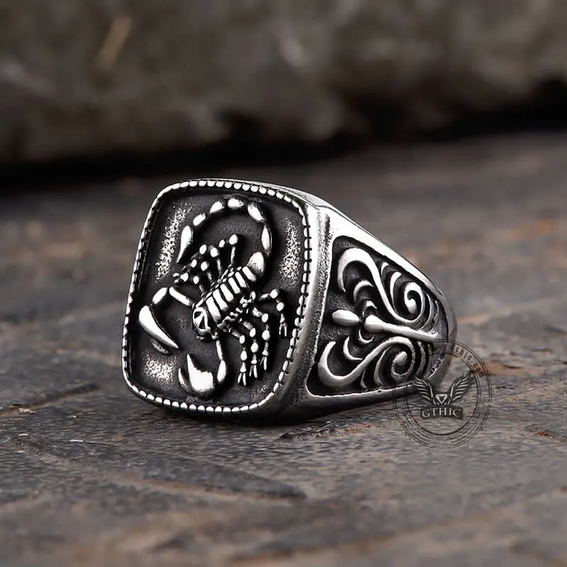 Scorpion Design Stainless Steel Signet Ring sold by GTHIC product image thumbnail 4