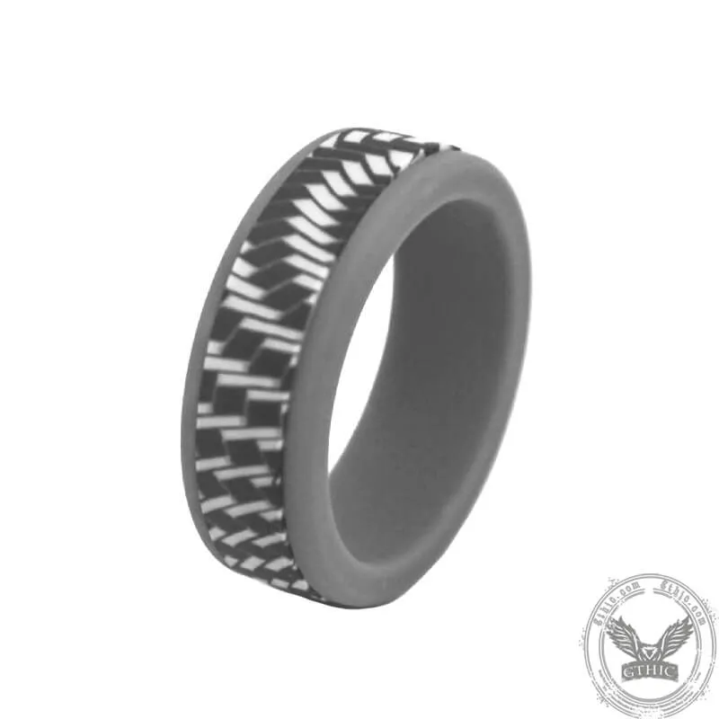 Carbon Fiber Pattern Silicone Ring Set sold by GTHIC product image thumbnail 5
