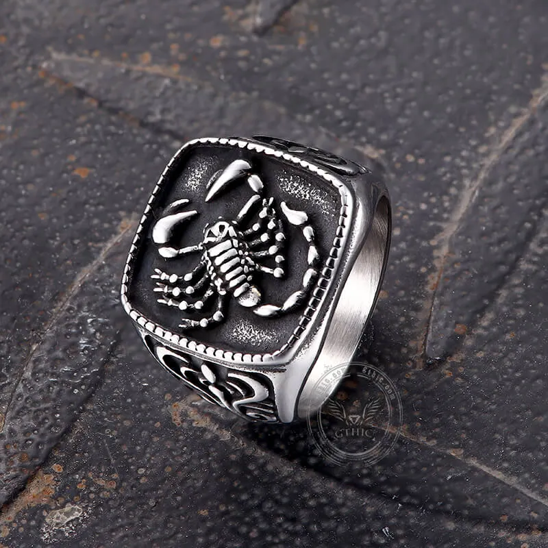 Scorpion Design Stainless Steel Signet Ring sold by GTHIC product image thumbnail 5