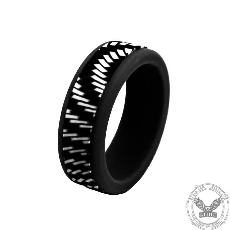 Carbon Fiber Pattern Silicone Ring Set sold by GTHIC product image thumbnail 4