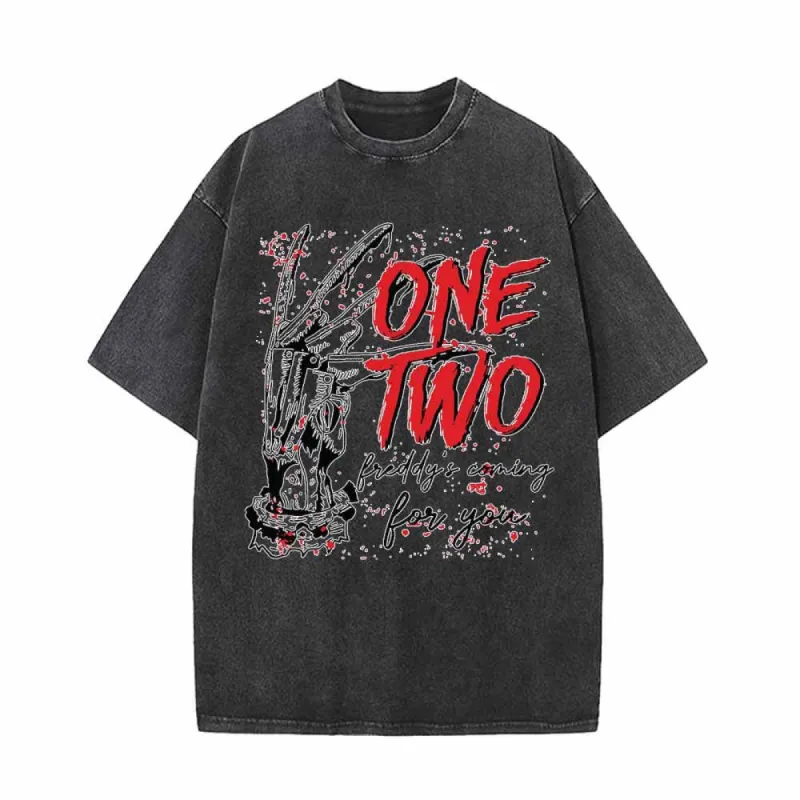 One Two Skull Hand Vintage Washed T-shirt sold by GTHIC