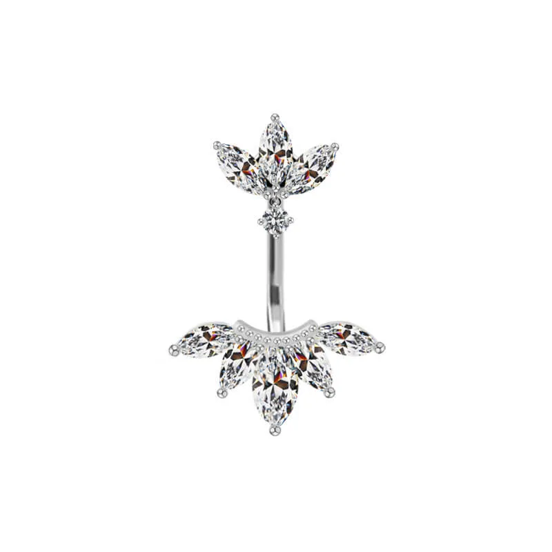 Shiny Zircon Heart-shaped Alloy Belly Ring sold by GTHIC product image thumbnail 4