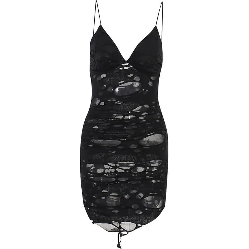 Grunge Mini Mesh Gothic Dress sold by GTHIC product image thumbnail 4