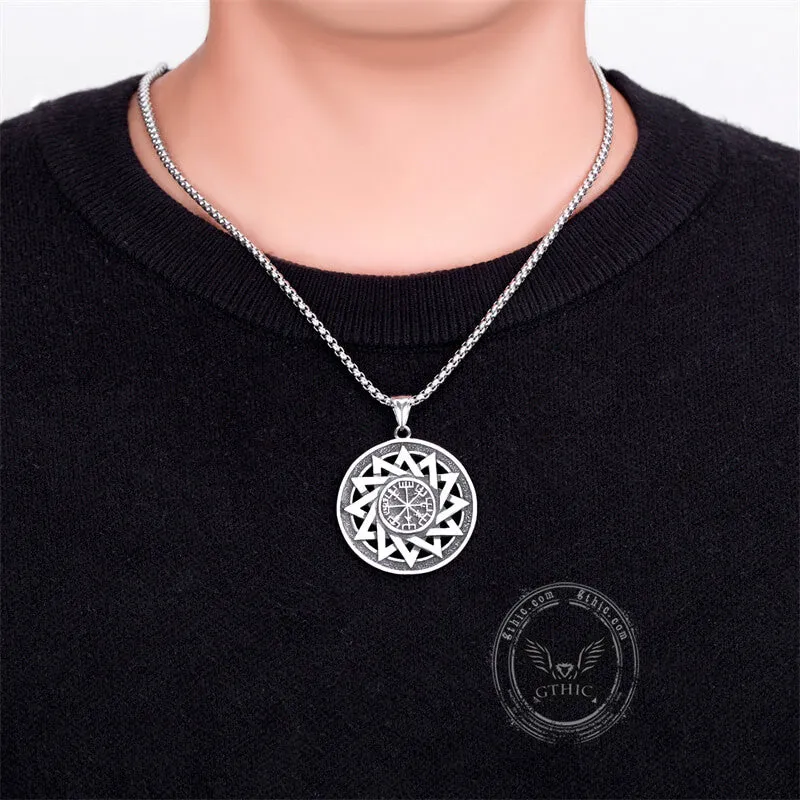 Viking Vegvisir Stainless Steel Necklace sold by GTHIC product image thumbnail 2