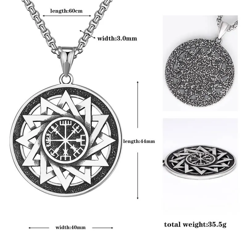 Viking Vegvisir Stainless Steel Necklace sold by GTHIC product image thumbnail 4