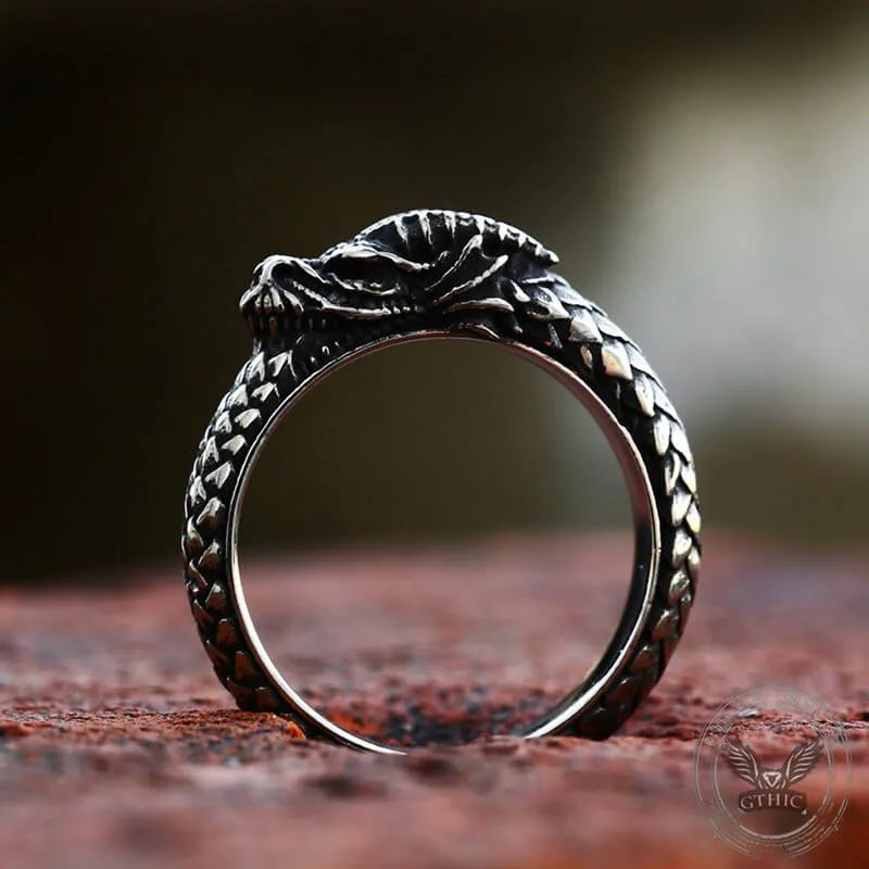 Dragon Ouroboros Stainless Steel Ring sold by GTHIC product image thumbnail 5