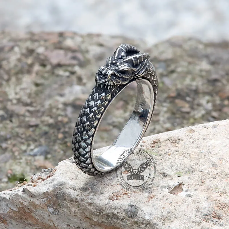 Dragon Ouroboros Stainless Steel Ring sold by GTHIC product image thumbnail 4