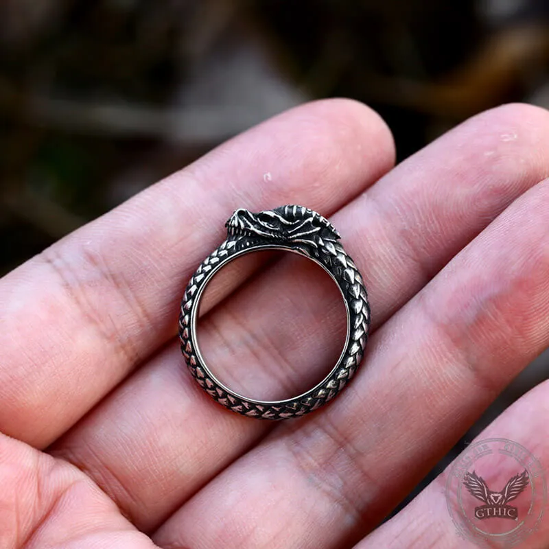 Dragon Ouroboros Stainless Steel Ring sold by GTHIC product image thumbnail 3