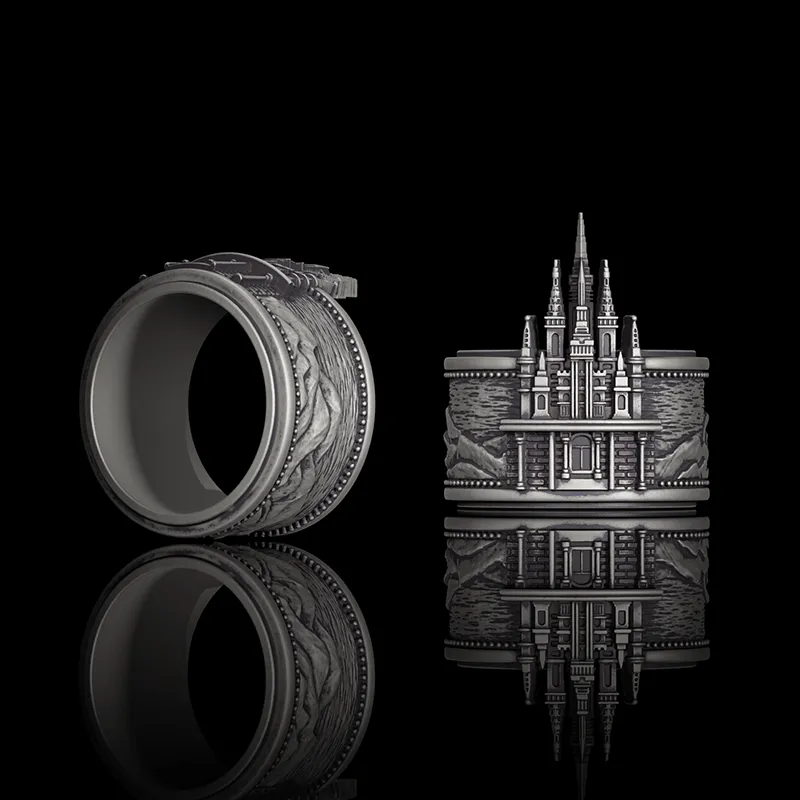 Detailed Castle Design Sterling Silver Ring sold by GTHIC