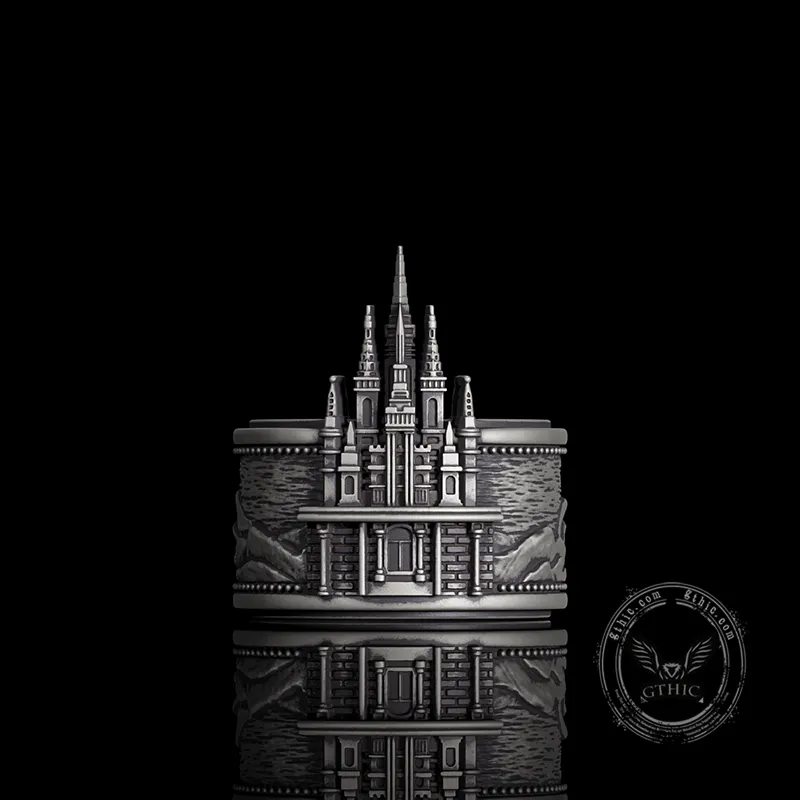 Detailed Castle Design Sterling Silver Ring sold by GTHIC product image thumbnail 2