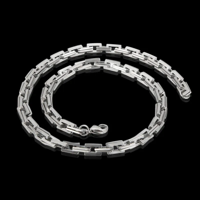 Punk Box Chain Stainless Steel Necklace sold by GTHIC product image thumbnail 5