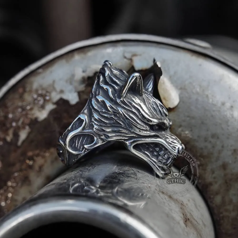 Fierce Wolf Stainless Steel Animal Ring sold by GTHIC product image thumbnail 5