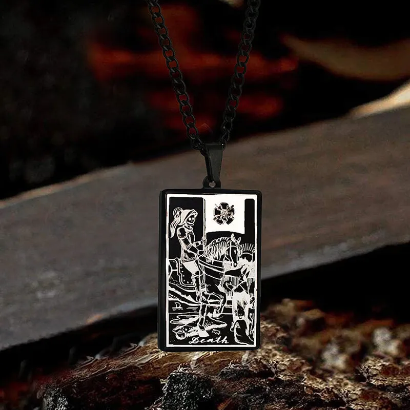 Death Major Arcana Tarot Stainless Steel Necklace sold by GTHIC product image thumbnail 3