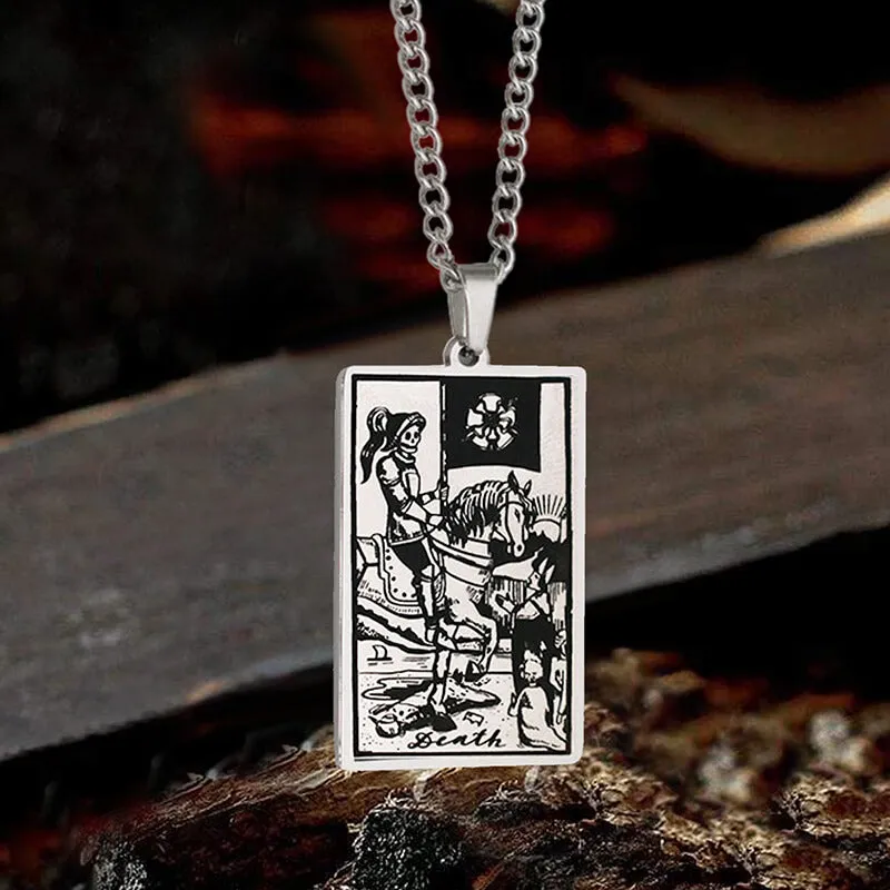 Death Major Arcana Tarot Stainless Steel Necklace sold by GTHIC