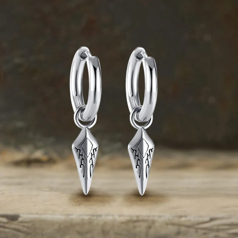 Simple Spearhead Stainless Steel Hoop Earrings sold by GTHIC