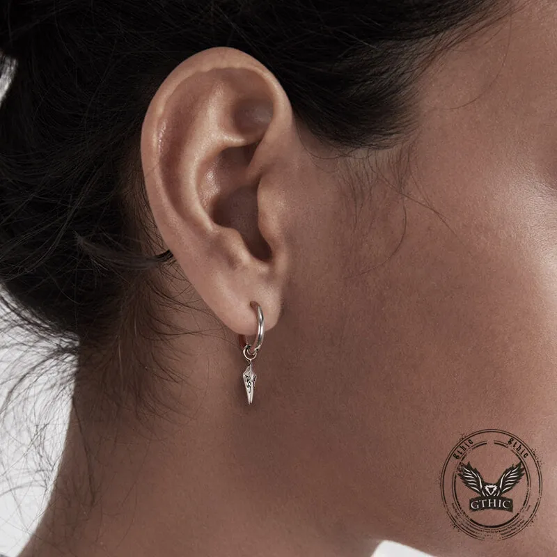Simple Spearhead Stainless Steel Hoop Earrings sold by GTHIC product image thumbnail 2