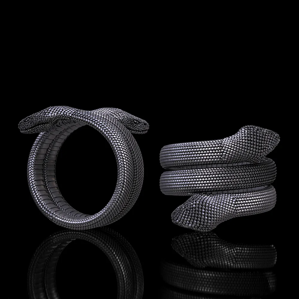 Double Headed Snake Sterling Silver Ring sold by GTHIC