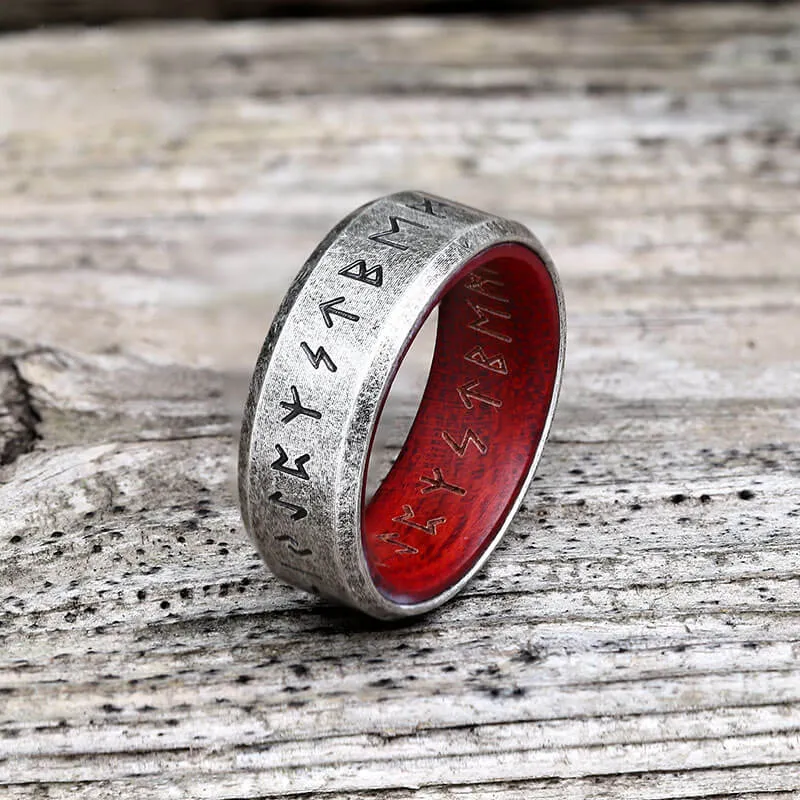 Retro Wood Runes Stainless Steel Viking Ring sold by GTHIC product image thumbnail 5