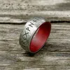 Retro Wood Runes Stainless Steel Viking Ring sold by GTHIC
