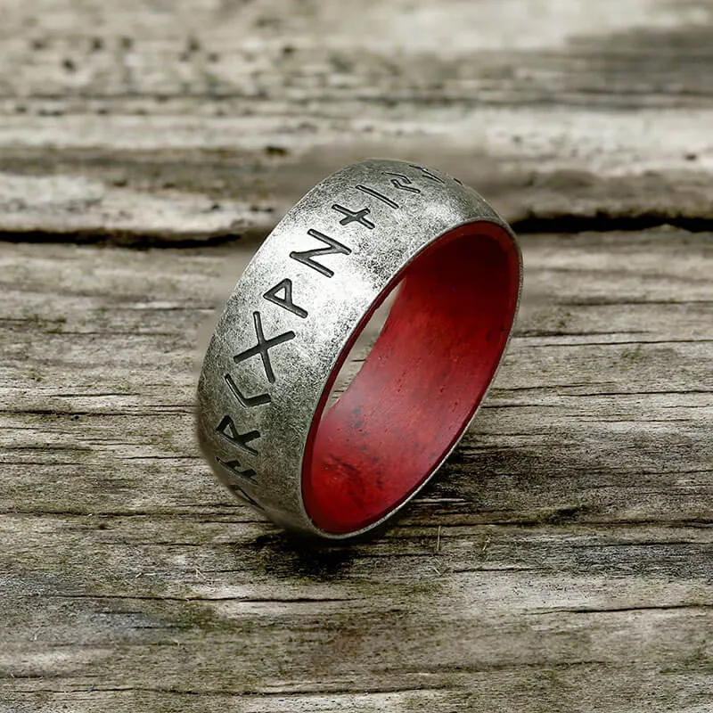 Retro Wood Runes Stainless Steel Viking Ring sold by GTHIC product image thumbnail 3