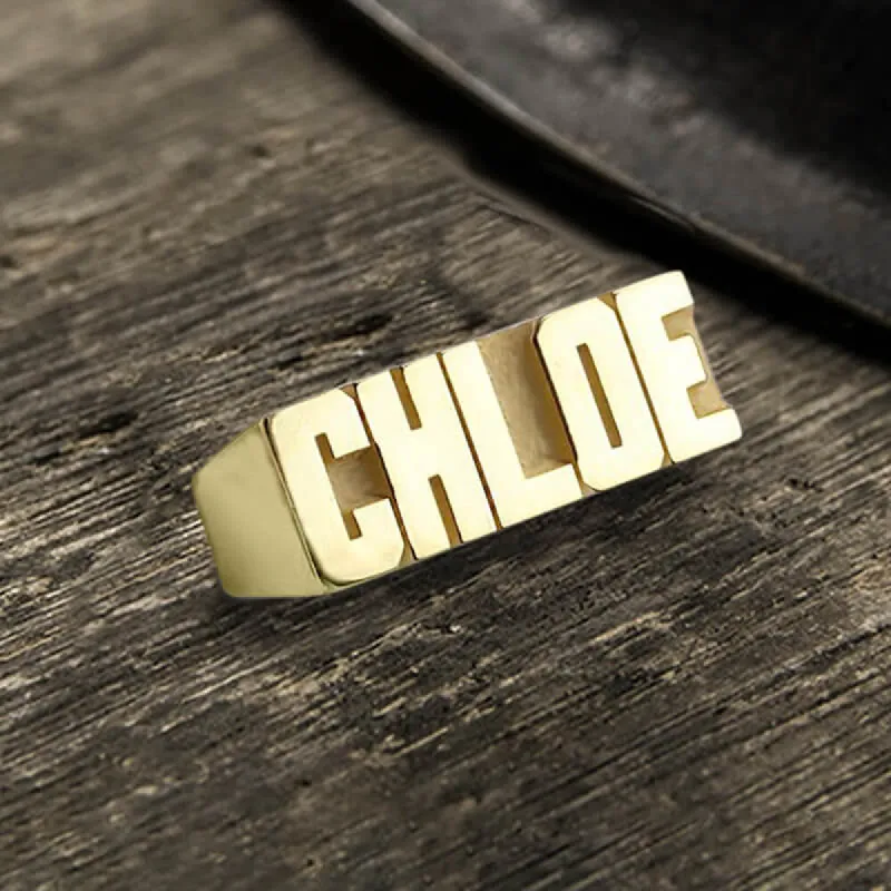Sterling Silver Custom Name Ring sold by GTHIC