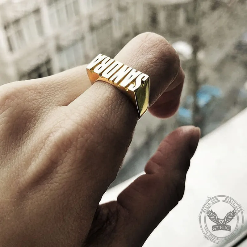Sterling Silver Custom Name Ring sold by GTHIC product image thumbnail 2