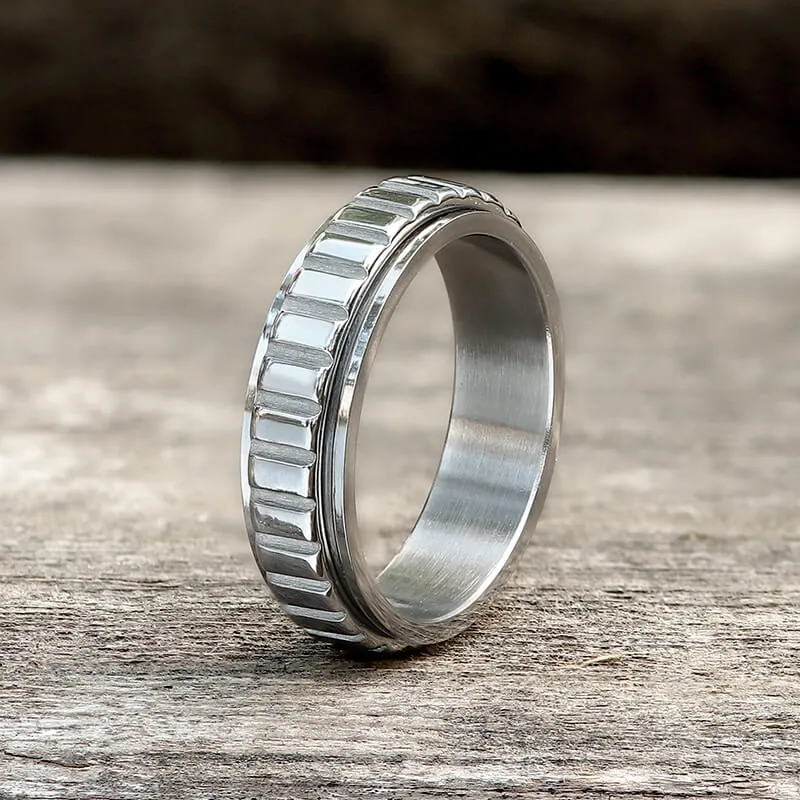 Simple Gear Stainless Steel Spinner Ring sold by GTHIC product image thumbnail 3