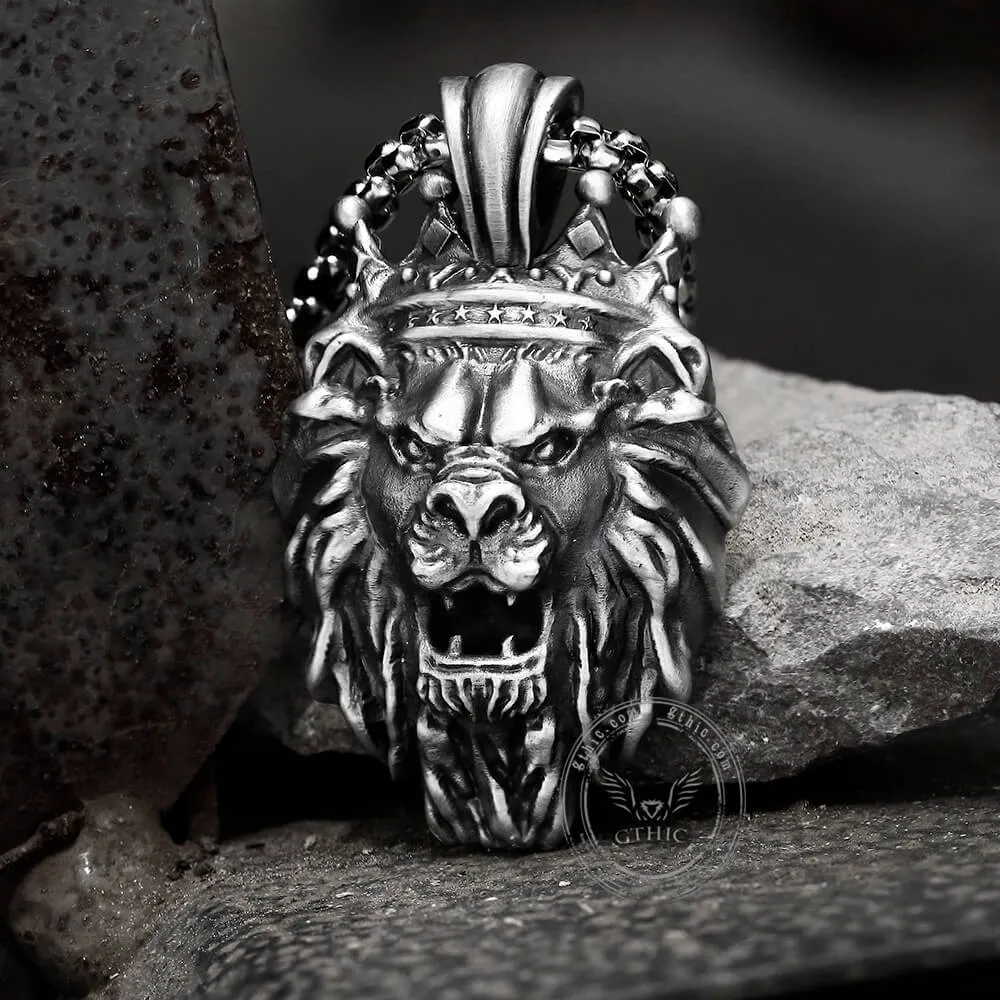 Lion King Crown Pure Tin Necklace sold by GTHIC product image thumbnail 4