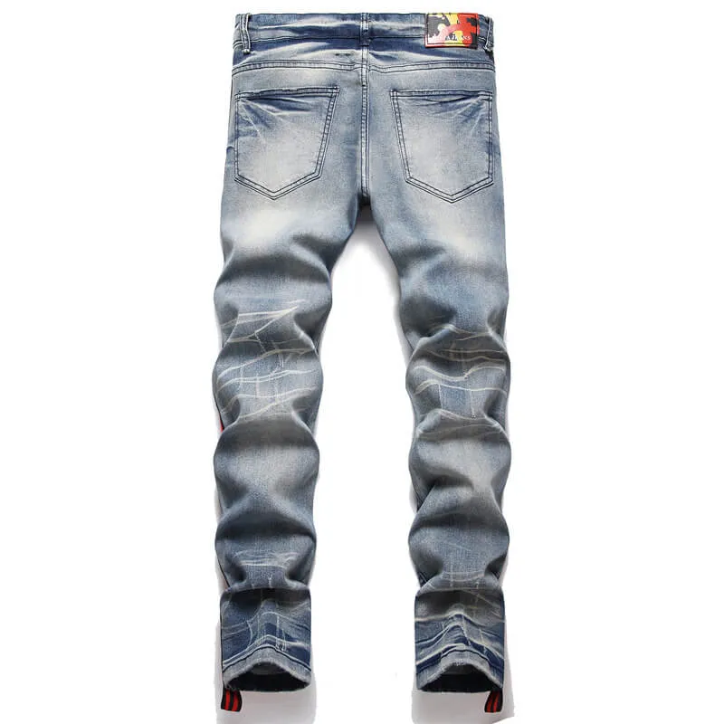 Flame Print Cotton Distressed Pants sold by GTHIC product image thumbnail 2