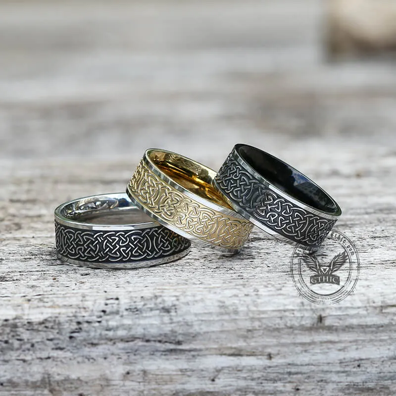 Nordic Celtic Knot Stainless Steel Viking Ring sold by GTHIC product image thumbnail 3