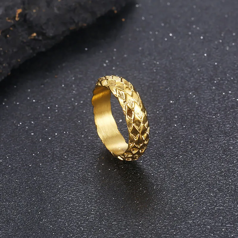 Retro Snake Scale Stainless Steel Ring sold by GTHIC product image thumbnail 3