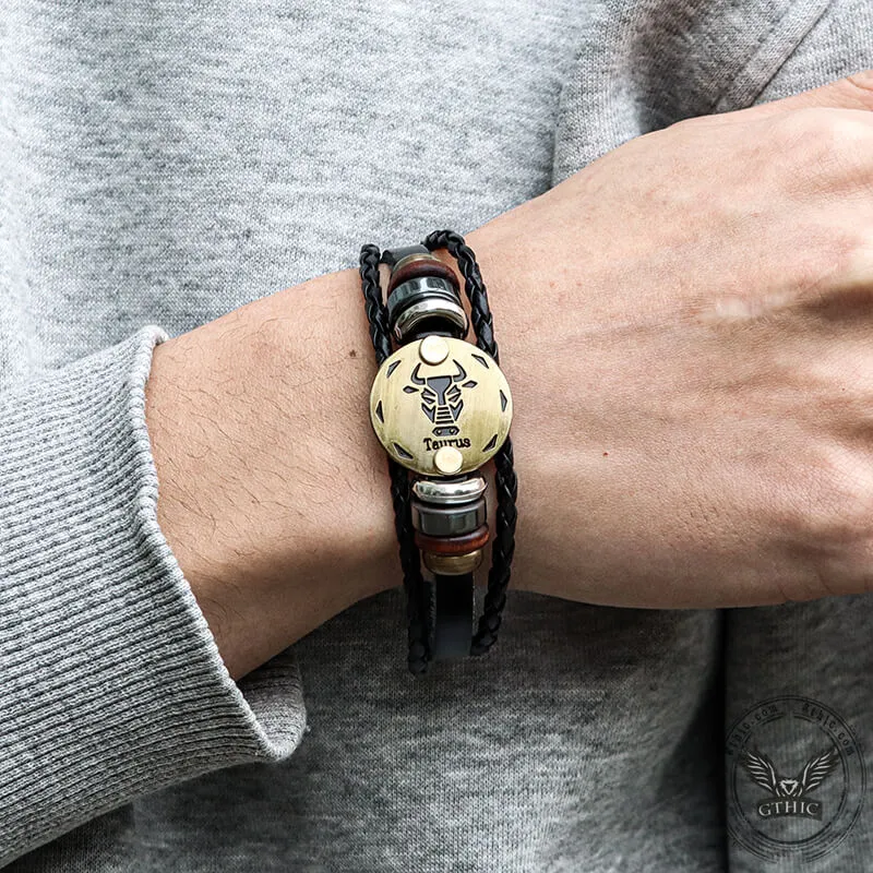 12 Constellation Alloy Leather Bracelet sold by GTHIC product image thumbnail 2