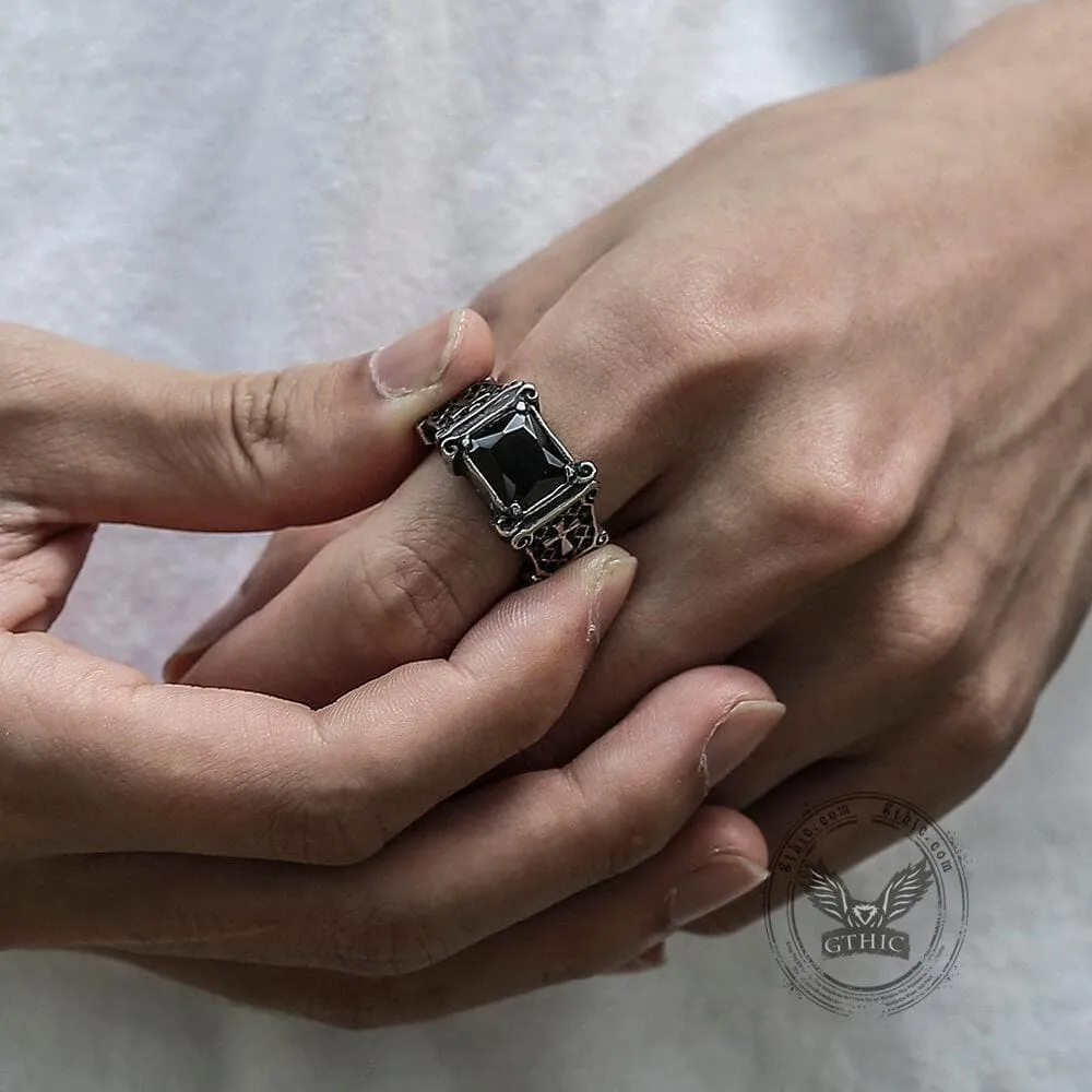 Vintage Cross Stainless Steel Gemstone Ring sold by GTHIC product image thumbnail 2