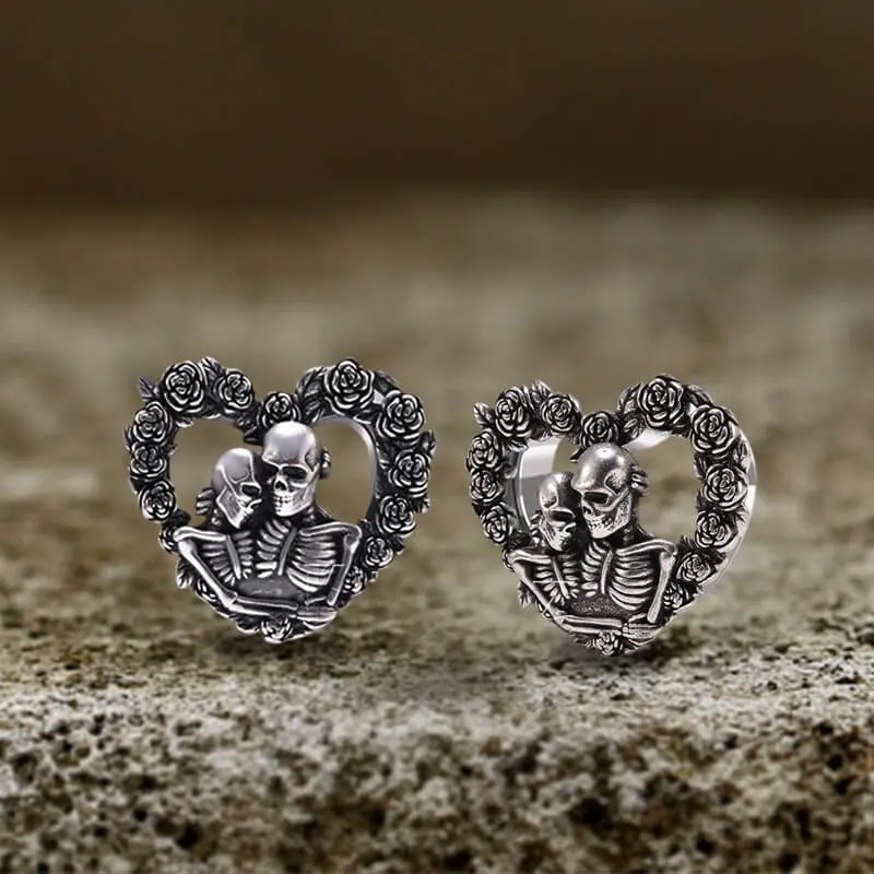 Loved Heart Skull Stainless Steel Ear Gauges sold by GTHIC