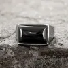 Black Zircon Stainless Steel Minimalism Ring sold by GTHIC