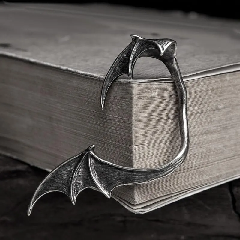 Gothic Bat Wing Sterling Silver Stud Earrings sold by GTHIC