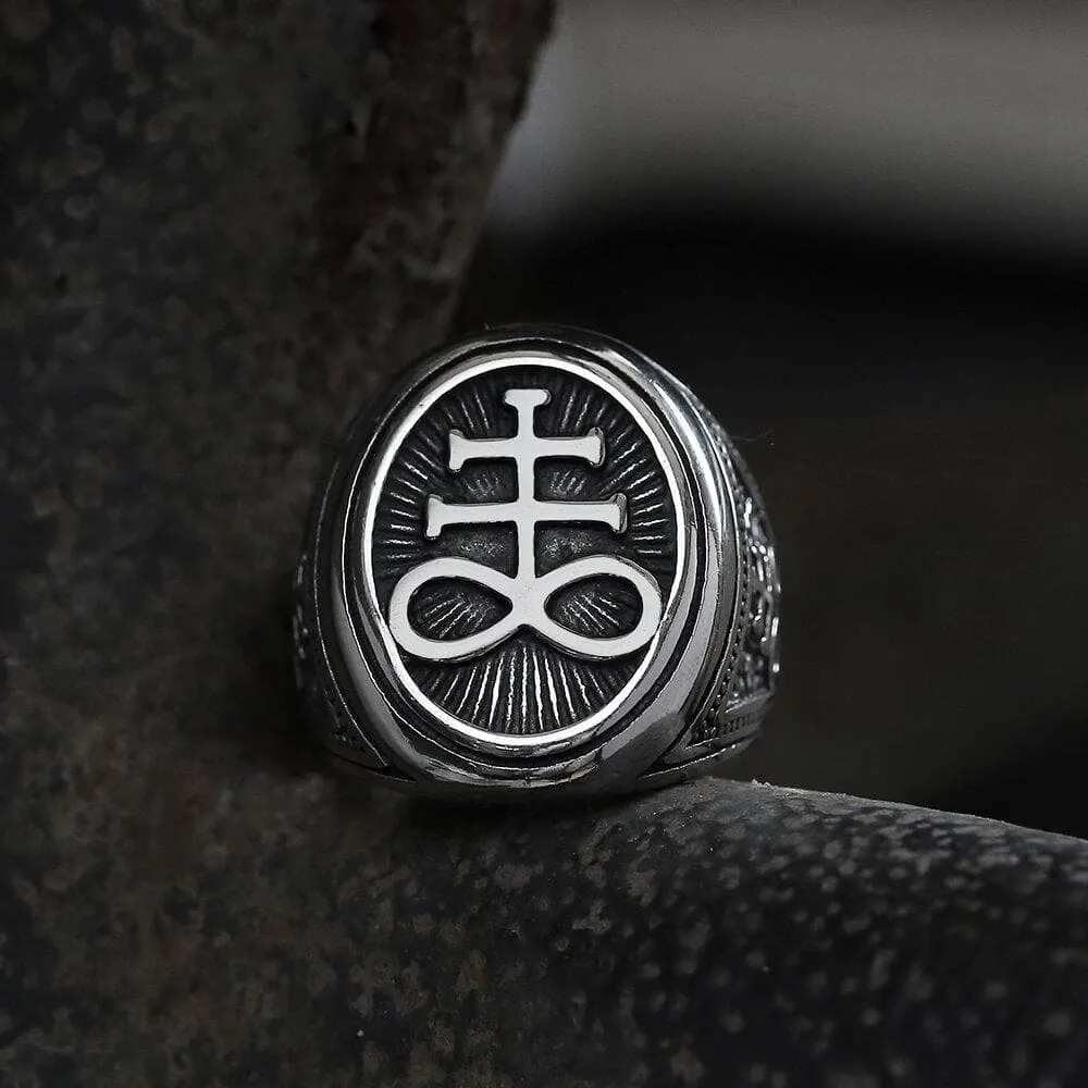 Leviathan Cross Stainless Steel Ring sold by GTHIC