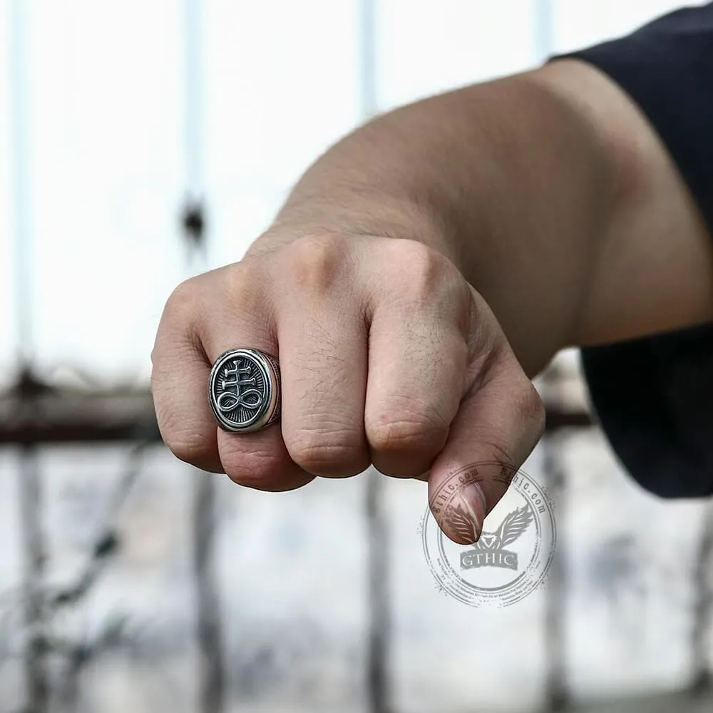 Leviathan Cross Stainless Steel Ring sold by GTHIC product image thumbnail 2