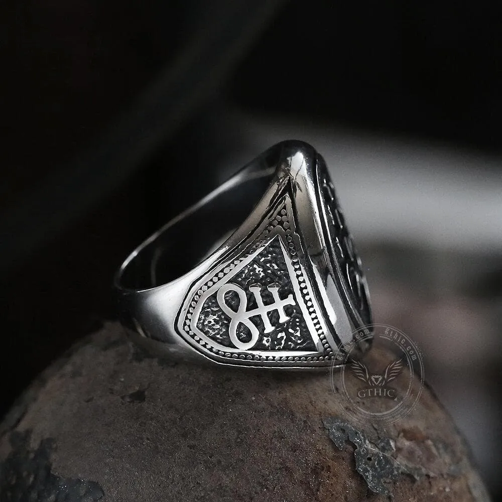 Leviathan Cross Stainless Steel Ring sold by GTHIC product image thumbnail 4