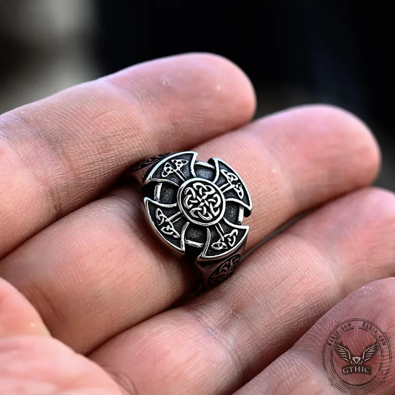 Celtic Knot Knights Templar Stainless Steel Viking Ring sold by GTHIC product image thumbnail 5