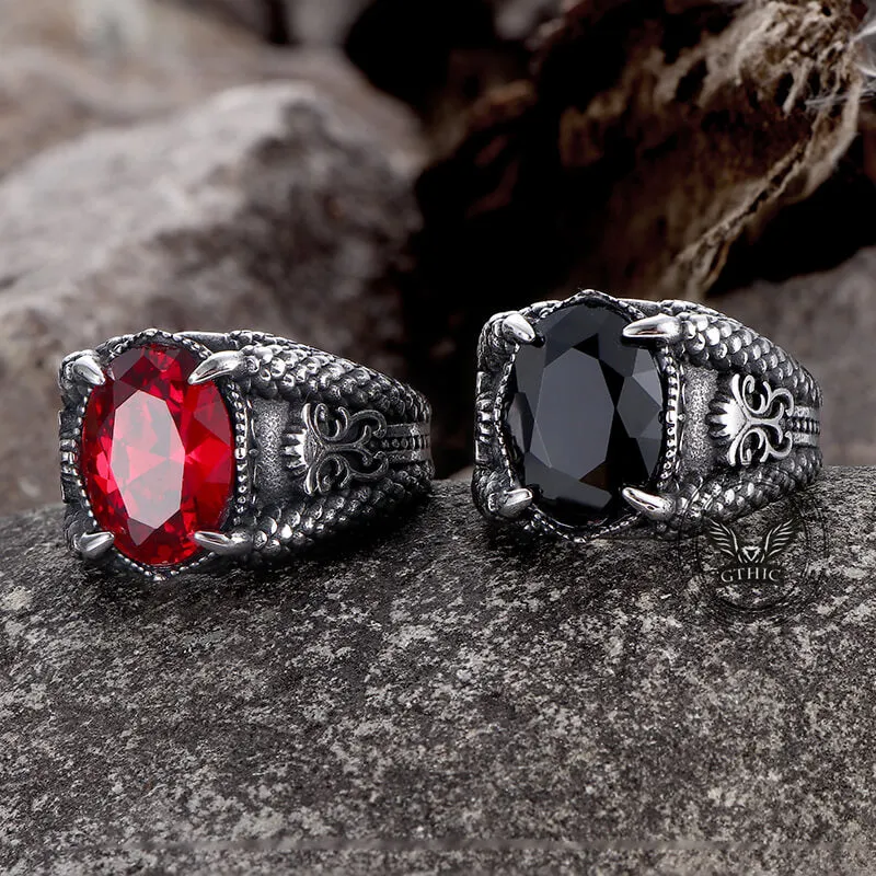 Dragon Claw Gem Stainless Steel Ring sold by GTHIC