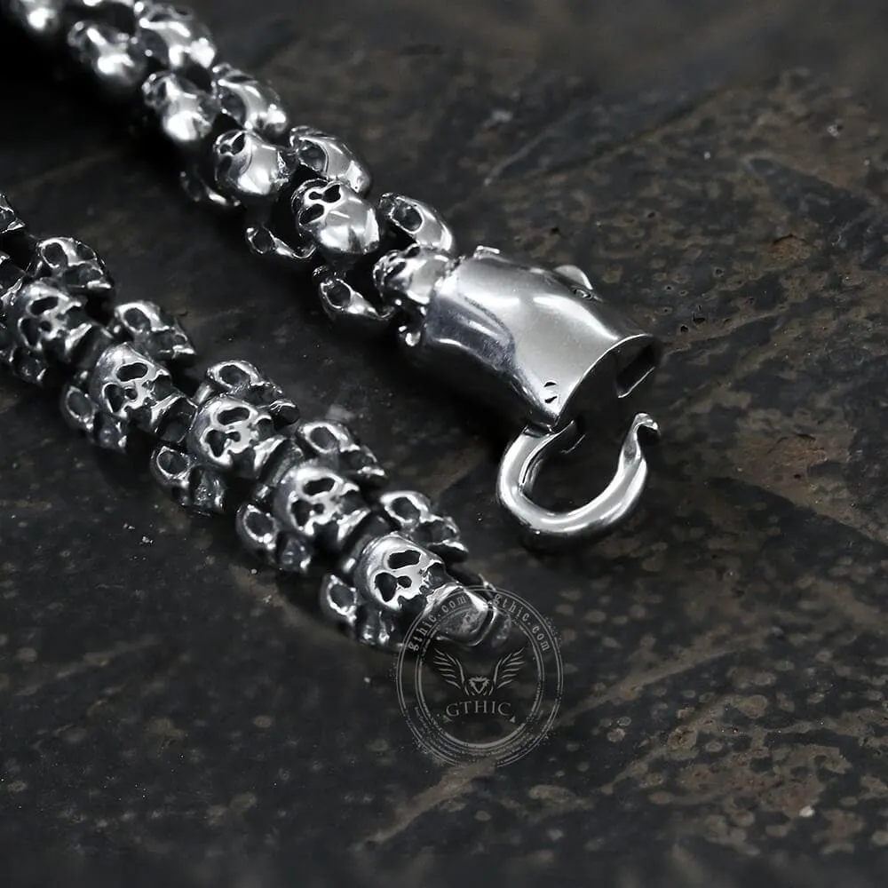 Vintage Stainless Steel Skull Bracelet sold by GTHIC product image thumbnail 5