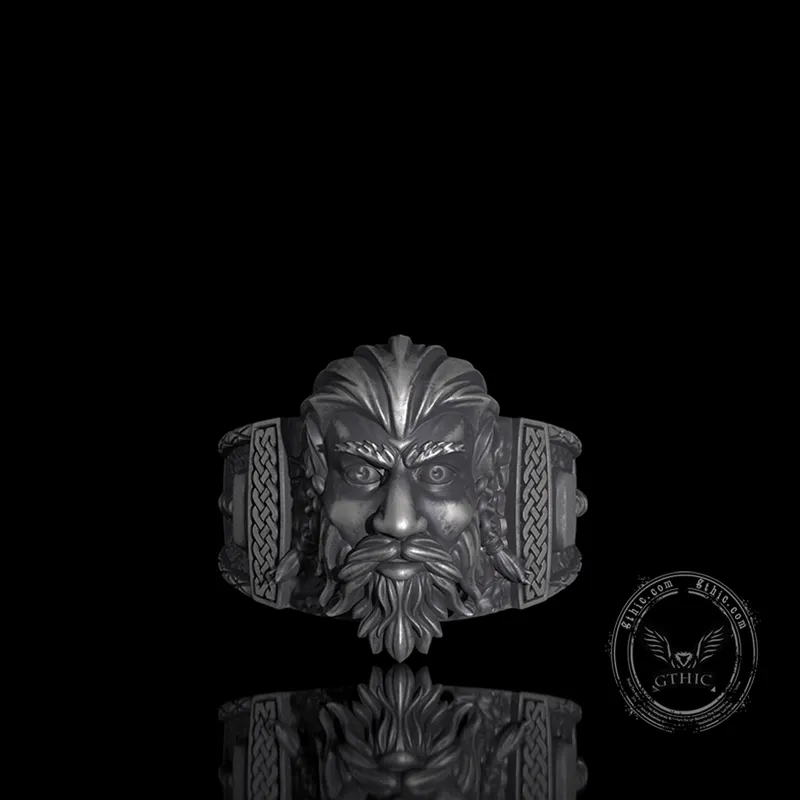 Viking God Thor's Hammer Sterling Silver Ring sold by GTHIC product image thumbnail 2