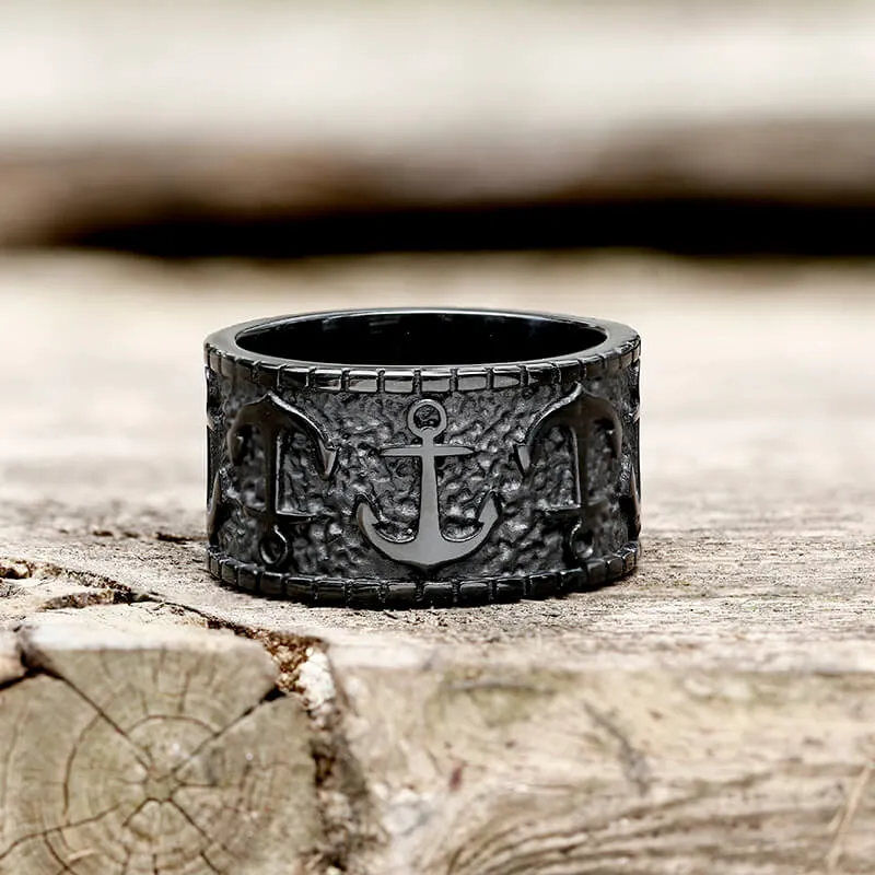 Vintage Anchor Stainless Steel Marine Ring sold by GTHIC product image thumbnail 5