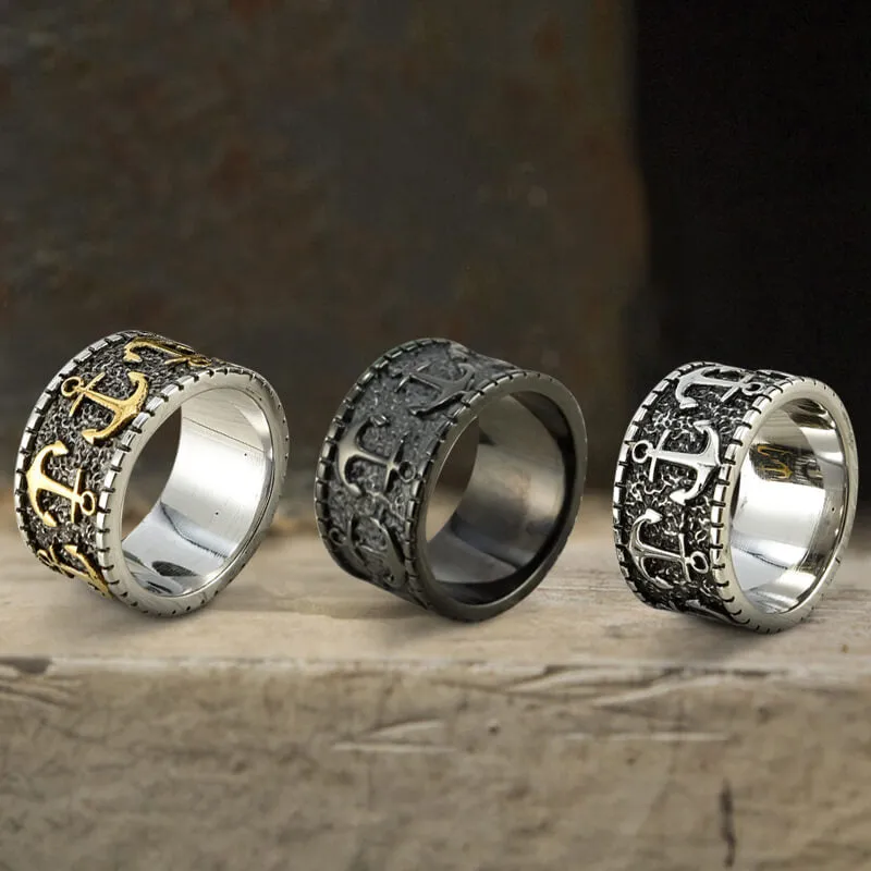 Vintage Anchor Stainless Steel Marine Ring sold by GTHIC