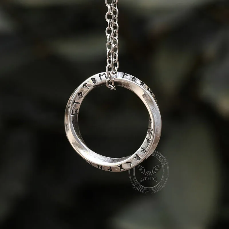 Mobius Strip Runes Stainless Steel Viking Pendant sold by GTHIC product image thumbnail 4