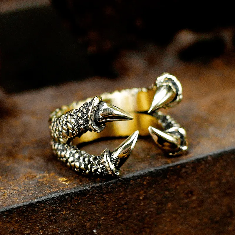 Retro Dragon Claw Sterling Silver Brass Ring sold by GTHIC product image thumbnail 3