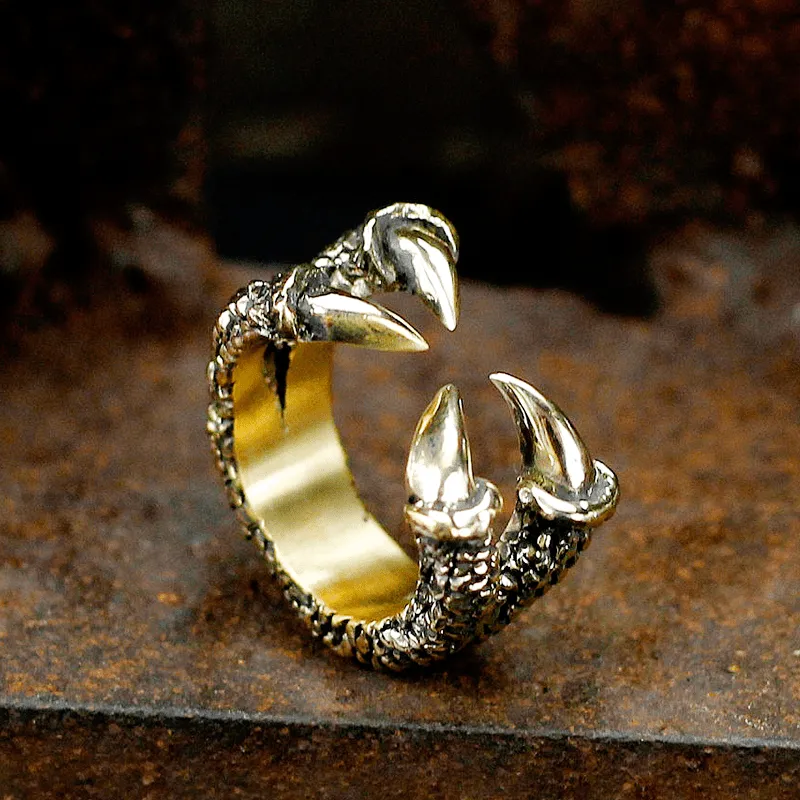 Retro Dragon Claw Sterling Silver Brass Ring sold by GTHIC product image thumbnail 4