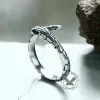 Green Eye Snake Stainless Steel Ring sold by GTHIC